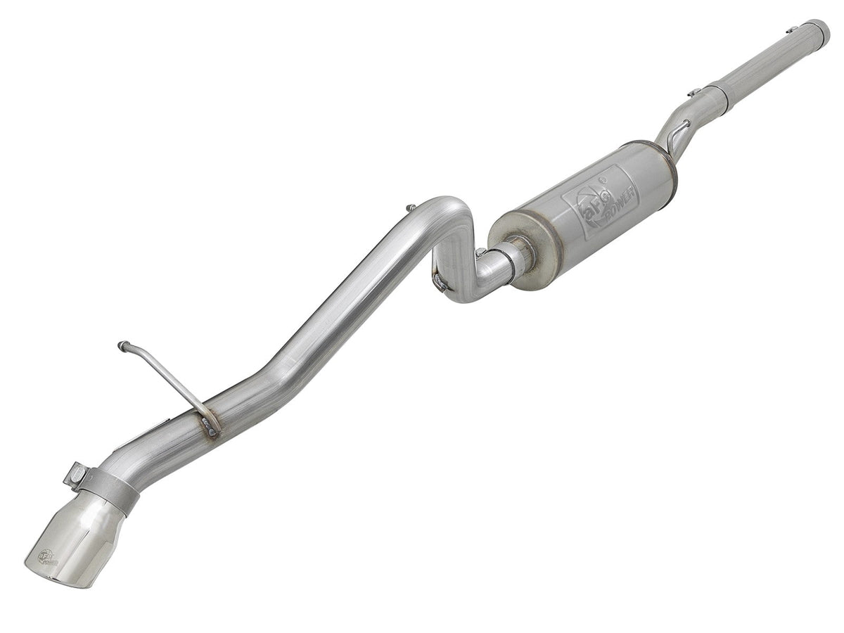 Mach Force-Xp 2-1/2 Inch 409 Stainless Steel Cat-Back Hi-Tuck Exhaust Polished Tip Jeep Wrangler (JK) 07-18 V6-3.6L/3.8L aFe Power aFe Power