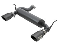 Rebel Series 2-1/2 Inch 409 Stainless Steel Axle-Back Exhaust System w/ Black Tips Jeep Wrangler (JK) 07-18 V6-3.6L/3.8L aFe Power