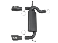 Rebel Series 2-1/2 Inch 409 Stainless Steel Axle-Back Exhaust System w/ Black Tips Jeep Wrangler (JK) 07-18 V6-3.6L/3.8L aFe Power