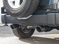 Rebel Series 2-1/2 Inch 409 Stainless Steel Axle-Back Exhaust System w/ Black Tips Jeep Wrangler (JK) 07-18 V6-3.6L/3.8L aFe Power