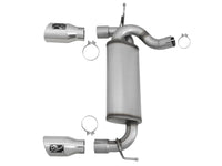 Rebel Series 2-1/2 Inch 409 Stainless Steel Axle-Back Exhaust w/ Polished Tips Jeep Wrangler (JK) 07-18 V6-3.6L/3.8L aFe Power aFe Power