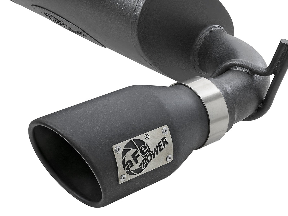 Rebel Series 2-1/2 Inch 409 Stainless Steel Cat-Back Exhaust System w/ Black Tips Jeep Wrangler (JK) 07-18 V6-3.6L/3.8L aFe Power aFe Power