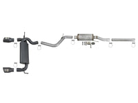 Rebel Series 2-1/2 Inch 409 Stainless Steel Cat-Back Exhaust System w/ Black Tips Jeep Wrangler (JK) 07-18 V6-3.6L/3.8L aFe Power aFe Power