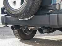 Rebel Series 2-1/2 Inch 409 Stainless Steel Cat-Back Exhaust System w/ Black Tips Jeep Wrangler (JK) 07-18 V6-3.6L/3.8L aFe Power aFe Power