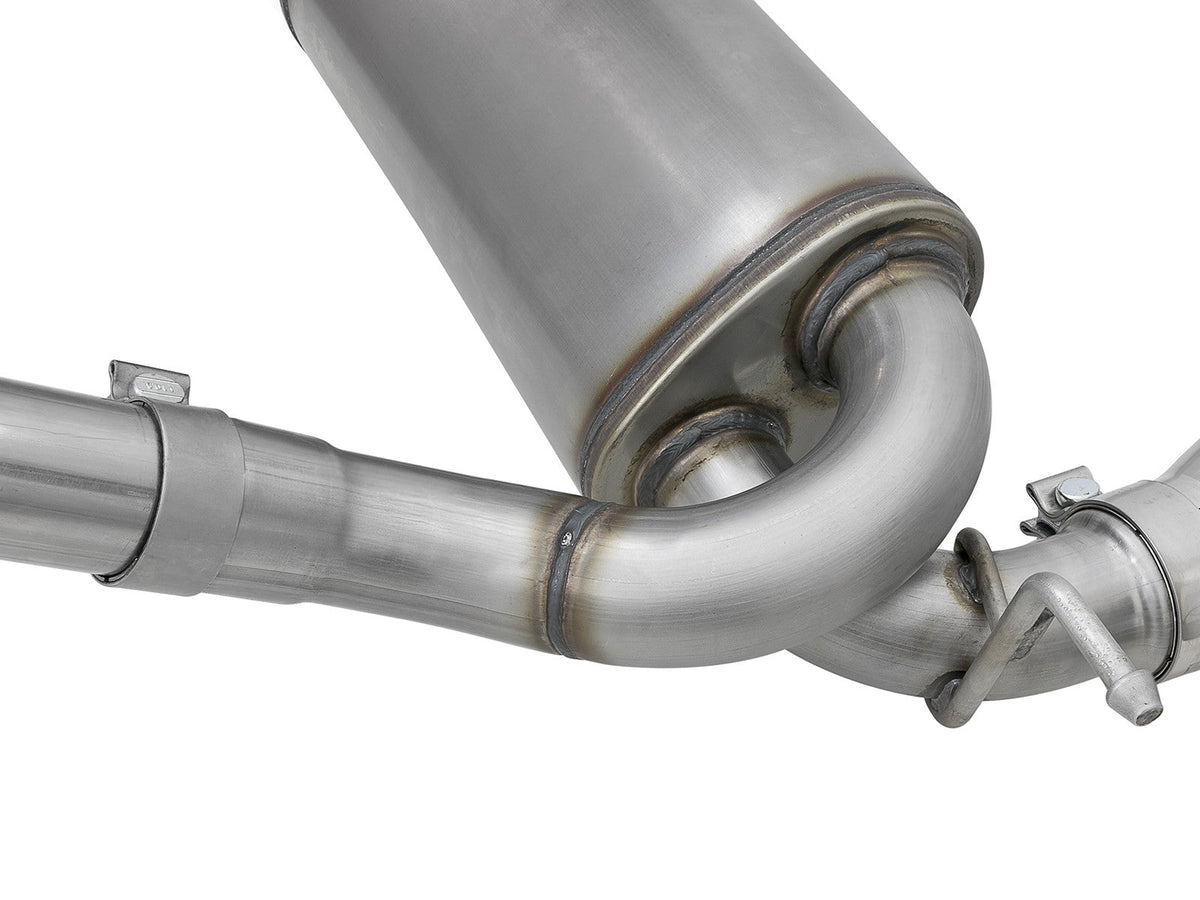 Rebel Series 2-1/2 Inch 409 Stainless Steel Cat-Back Exhaust w/ Polished Tips Jeep Wrangler (JK) 07-18 V6-3.6L/3.8L aFe Power aFe Power