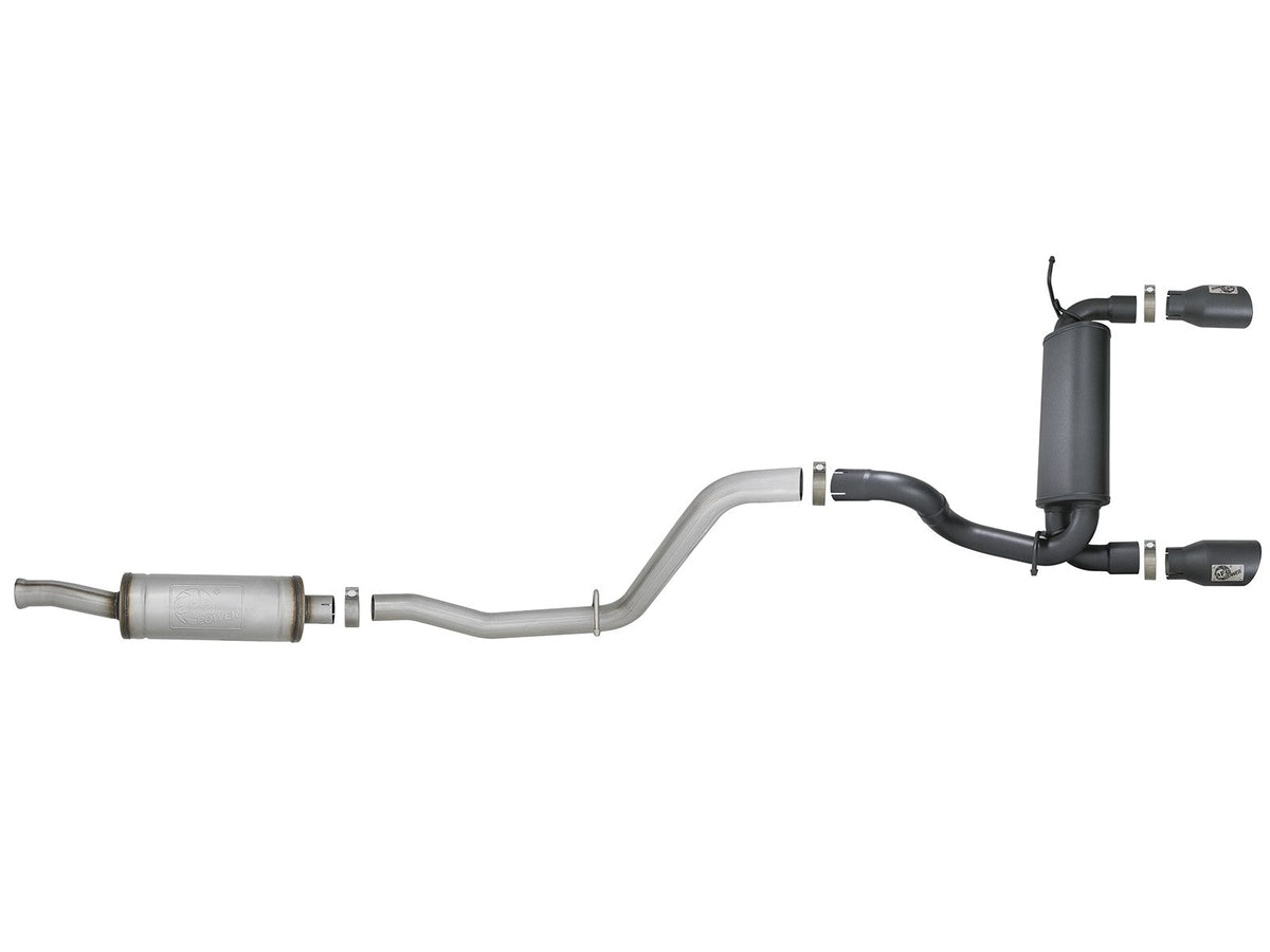 Rebel Series 2-1/2 Inch 409 Stainless Steel Cat-Back Exhaust System w/ Black Tips Jeep Wrangler (Jl) 18-26 V6-3.6L aFe Power aFe Power