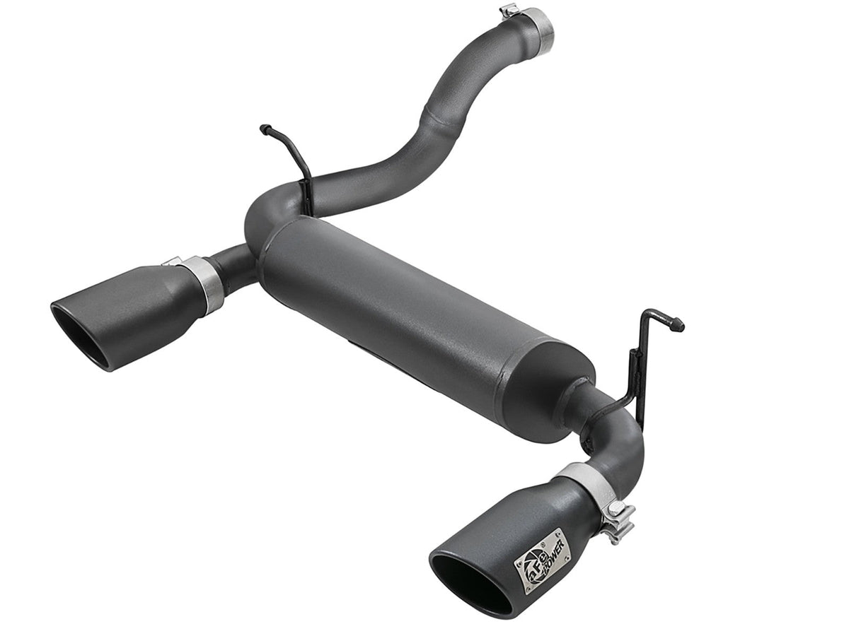 Rebel Series 2-1/2 Inch 409 Stainless Steel Axle-Back Exhaust System w/ Black Tips Jeep Wrangler (Jl) 18-26 L4-2.0L (t)/V6-3.6L aFe Power aFe Power