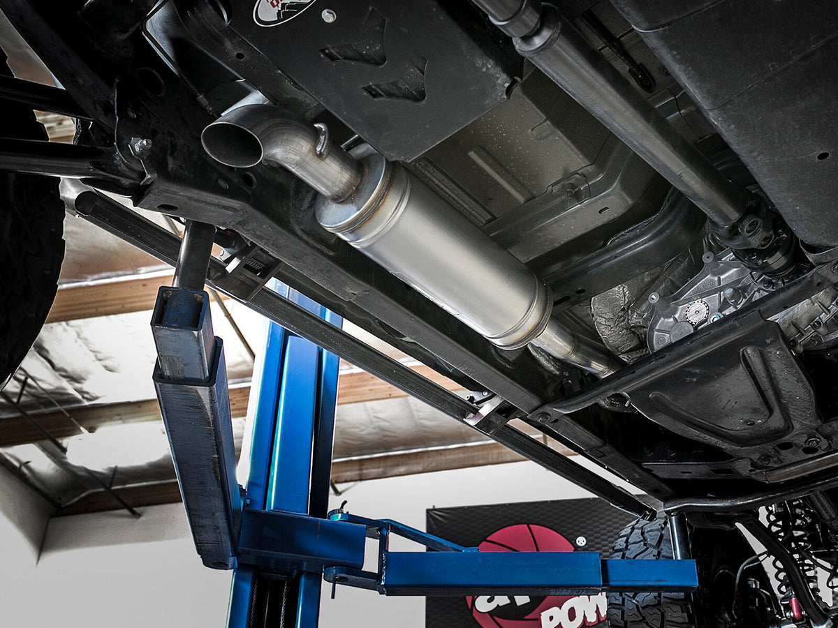 Rock Basher 2-1/2 Inch to 3 Inch 409 Stainless Steel Cat-Back Exhaust System Jeep Wrangler (JK) 07-18 V6-3.6L/3.8L aFe Power aFe Power
