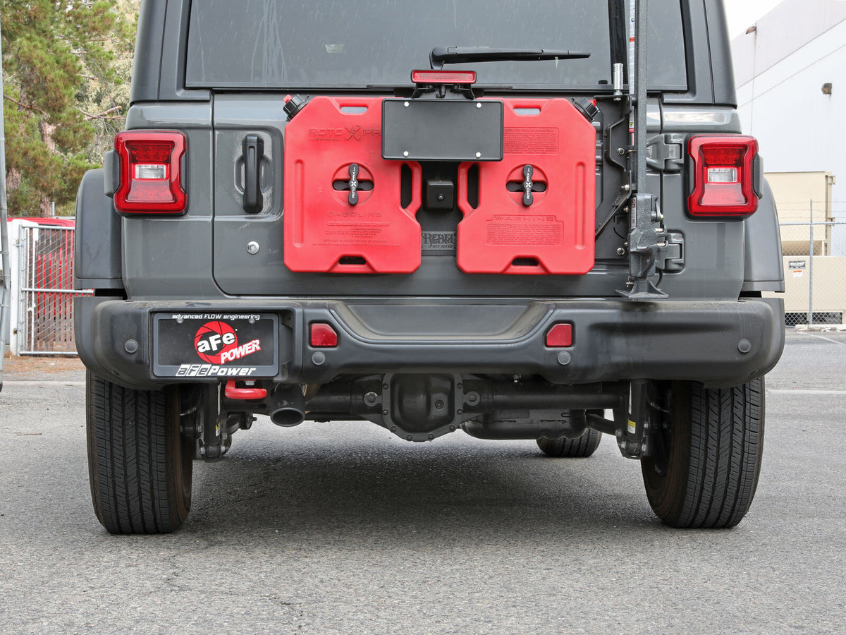 Mach Force-Xp 409 SS Axle-Back Hi-Tuck Exhaust System w/Black Tip Jeep Wrangler (Jl) 18-26 L4-2.0L (t)/V6-3.6L aFe Power aFe Power