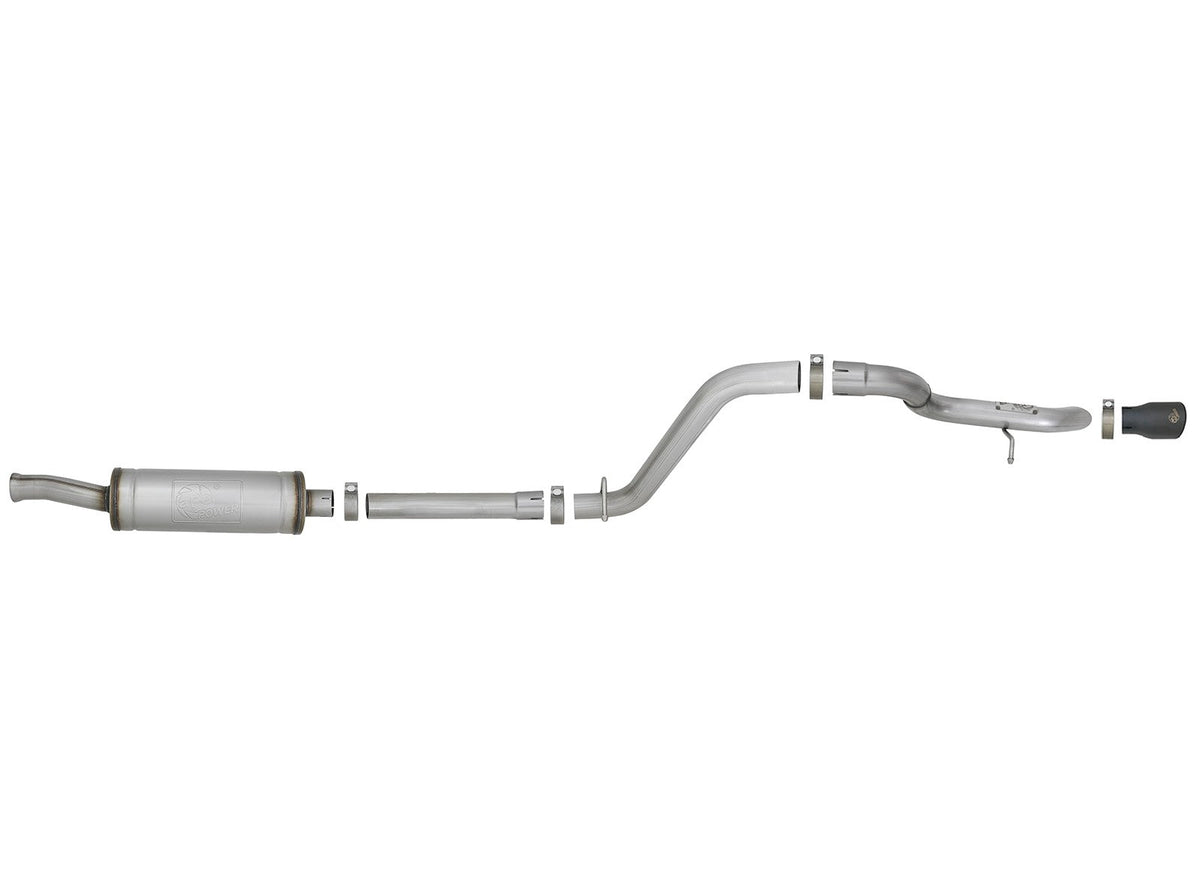 Mach Force-Xp 2-1/2 Inch 409 Stainless Steel Axle-Back Hi-Tuck Exhaust Black Jeep Wrangler (Jl) 18-26 V6-3.6L aFe Power aFe Power