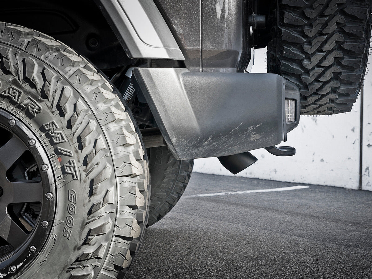 Mach Force-Xp 2-1/2 Inch 409 Stainless Steel Axle-Back Hi-Tuck Exhaust Black Jeep Wrangler (Jl) 18-26 V6-3.6L aFe Power aFe Power
