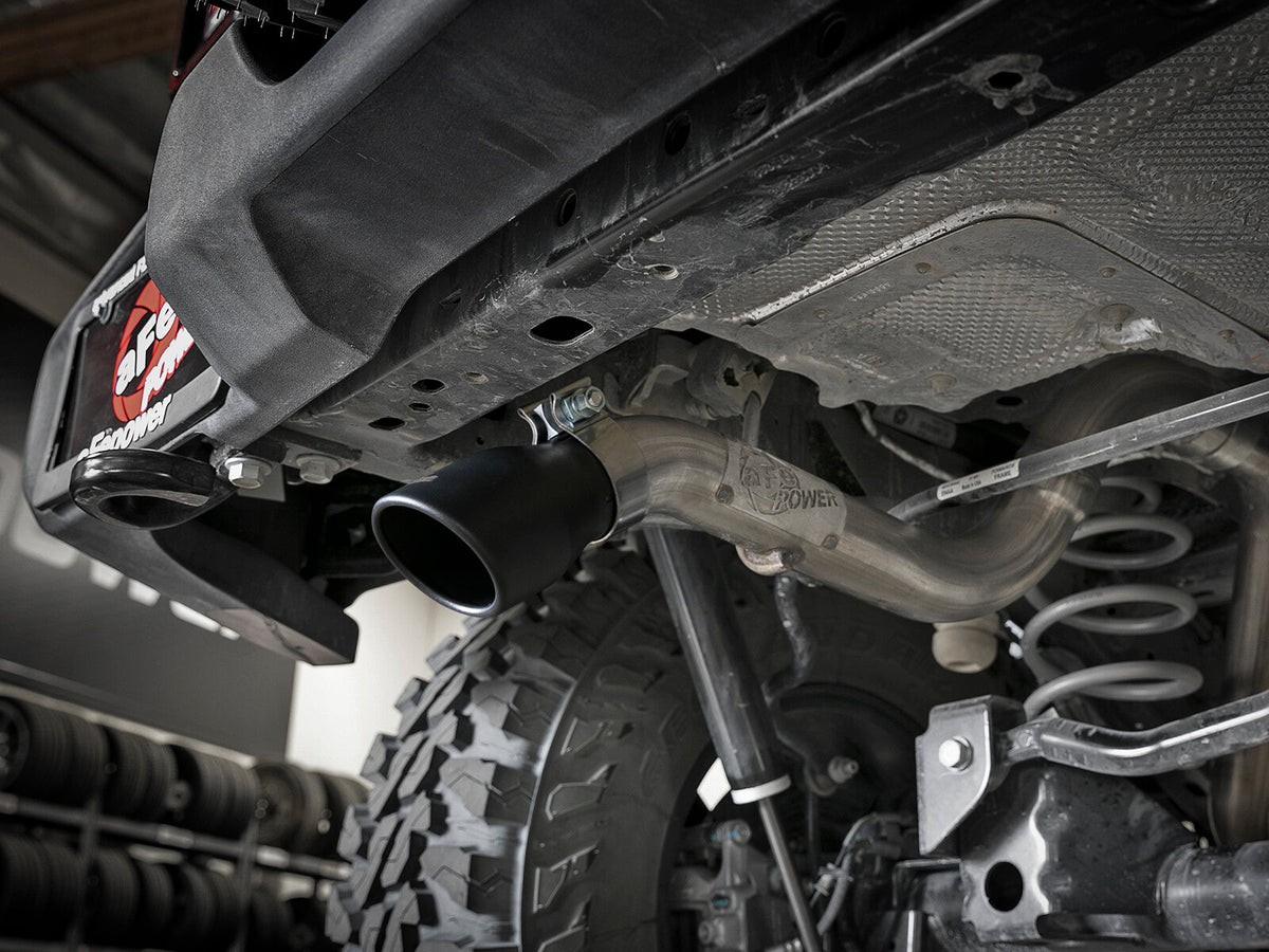 Mach Force-Xp 2-1/2 Inch 409 Stainless Steel Axle-Back Hi-Tuck Exhaust Black Jeep Wrangler (Jl) 18-26 V6-3.6L aFe Power aFe Power