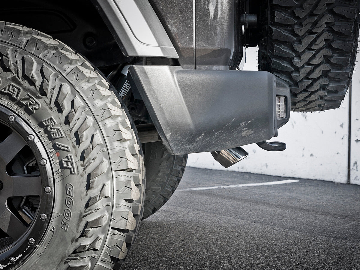 Mach Force-Xp 2-1/2 Inch 409 Stainless Steel Axle-Back Hi-Tuck Exhaust Polished Jeep Wrangler (Jl) 18-26 V6-3.6L aFe Power aFe Power
