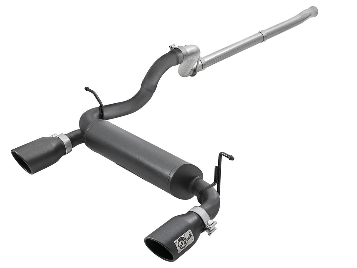 Mach Force-Xp 2-1/2 Inch 409 Stainless Steel Cat-Back Hi-Tuck Exhaust w/ Black Tip Jeep Wrangler (Jl) 18-26 V6-3.6L aFe Power aFe Power