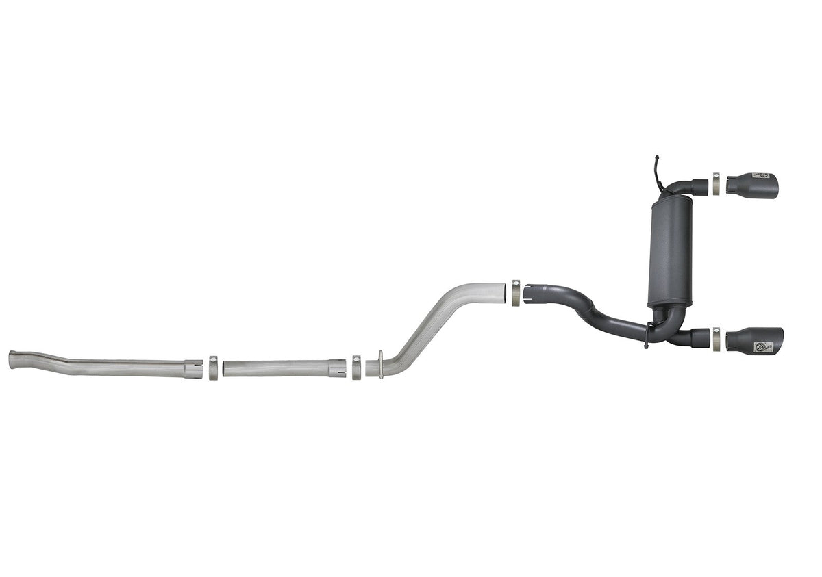Mach Force-Xp 2-1/2 Inch 409 Stainless Steel Cat-Back Hi-Tuck Exhaust w/ Black Tip Jeep Wrangler (Jl) 18-26 V6-3.6L aFe Power aFe Power