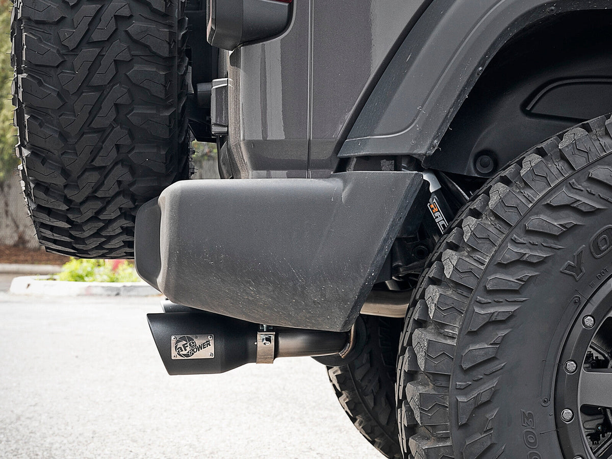 Mach Force-Xp 2-1/2 Inch 409 Stainless Steel Cat-Back Hi-Tuck Exhaust w/ Black Tip Jeep Wrangler (Jl) 18-26 V6-3.6L aFe Power aFe Power