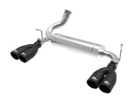Rebel Series 2-1/2 Inch 409 Stainless Steel Axle-Back Exhaust System Black Jeep Wrangler (JK) 07-18 V6-3.6L/3.8L aFe Power