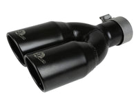 Rebel Series 2-1/2 Inch 409 Stainless Steel Axle-Back Exhaust System Black Jeep Wrangler (JK) 07-18 V6-3.6L/3.8L aFe Power