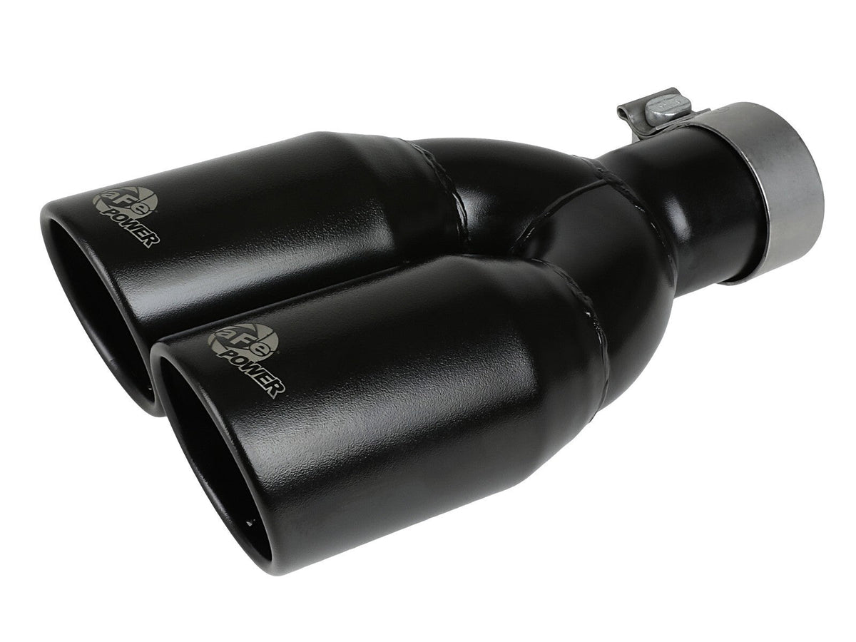 Rebel Series 2-1/2 Inch 409 Stainless Steel Axle-Back Exhaust System Black Jeep Wrangler (JK) 07-18 V6-3.6L/3.8L aFe Power aFe Power