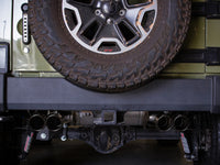 Rebel Series 2-1/2 Inch 409 Stainless Steel Axle-Back Exhaust System Black Jeep Wrangler (JK) 07-18 V6-3.6L/3.8L aFe Power