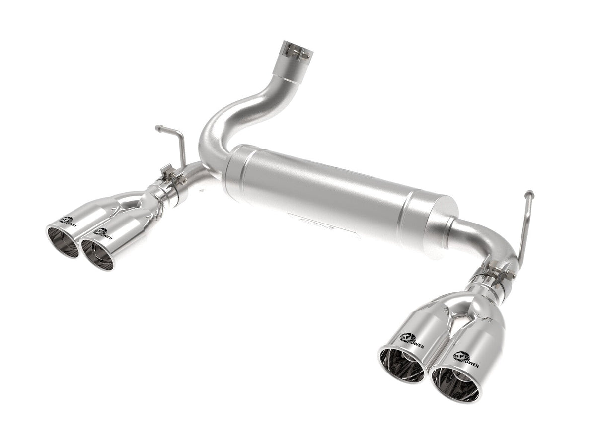 Rebel Series 2-1/2 Inch 409 Stainless Steel Axle-Back Exhaust System Polished Jeep Wrangler (JK) 07-18 V6-3.6/3.8L aFe Power aFe Power