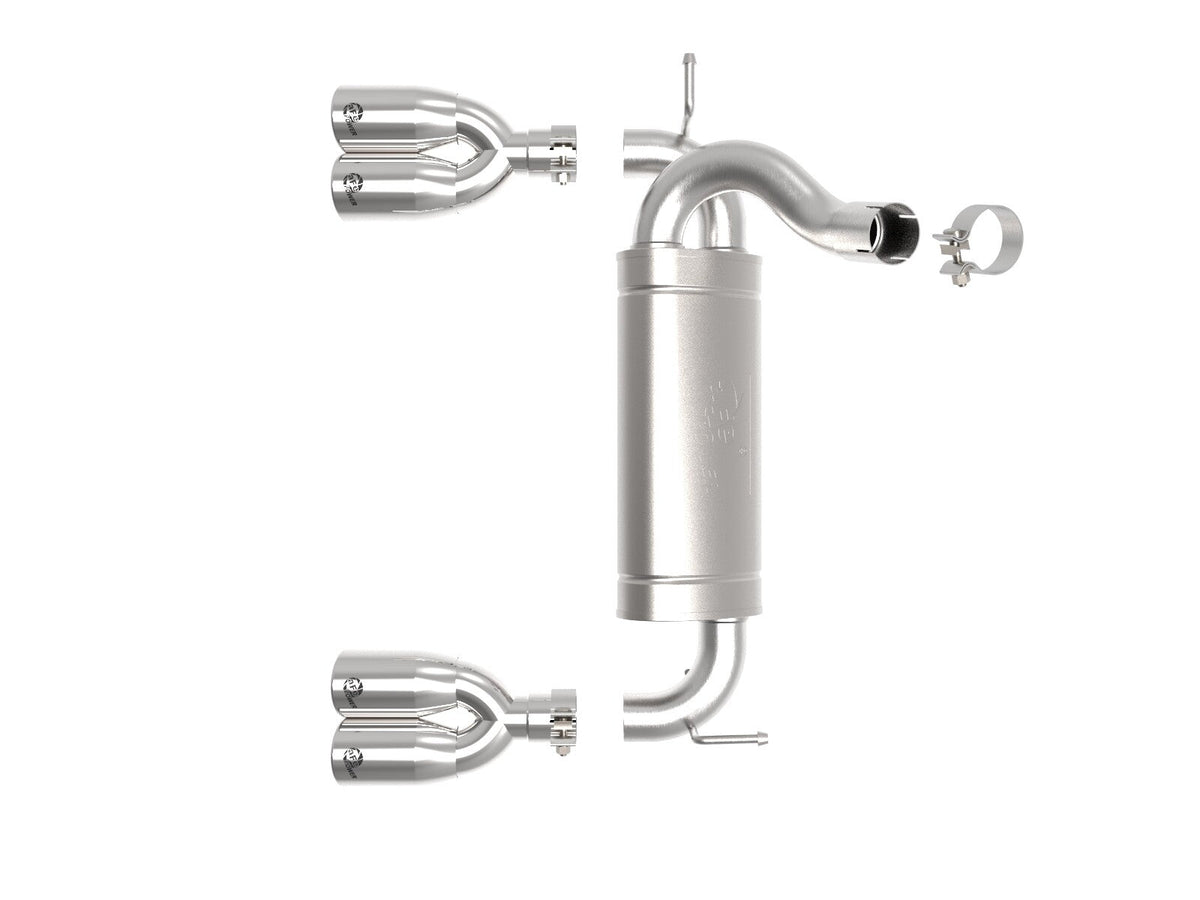 Rebel Series 2-1/2 Inch 409 Stainless Steel Axle-Back Exhaust System Polished Jeep Wrangler (JK) 07-18 V6-3.6/3.8L aFe Power aFe Power
