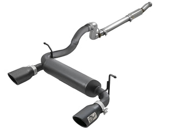 compare product Rebel Series 3 Inch to 2-1/2 Inch 409 Stainless Steel Cat-Back Exhaust w/ Black Tip Jeep Wrangler (Jl) 18-26 L4-2.0L (t) aFe Power