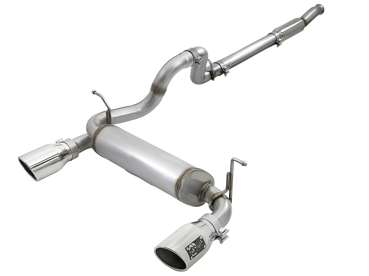 Rebel Series 3 Inch to 2-1/2 Inch 409 Stainless Steel Cat-Back Exhaust w/ Polish Tip Jeep Wrangler (Jl) 18-26 L4-2.0L (t) aFe Power aFe Power