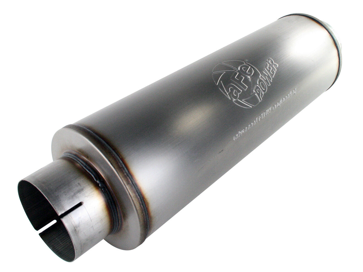 Mach Force-Xp 409 Stainless Steel Muffler 5 Inch ID Inlet & Outlet, 30 Inch Length, 8 Inch Diameter aFe Power aFe Power