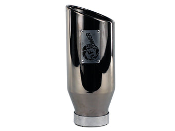 compare product Mach Force-Xp 409 Stainless Steel Clamp-on Exhaust Tip Black Chrome 4 Inch Inlet x 6 Inch Outlet x 15 Inch L aFe Power