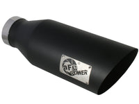 Mach Force-Xp 409 Stainless Steel Clamp-on Exhaust Tip Black 4 Inch Inlet x 7 Inch Outlet x 18 Inch L aFe Power aFe Power