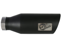 Mach Force-Xp 409 Stainless Steel Clamp-on Exhaust Tip Black 4 Inch Inlet x 7 Inch Outlet x 18 Inch L aFe Power aFe Power