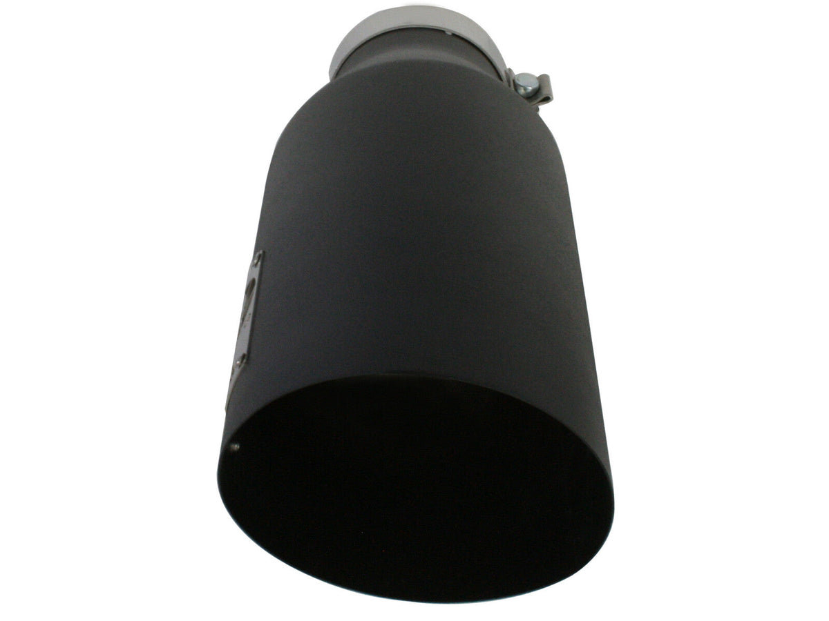 Mach Force-Xp 409 Stainless Steel Clamp-on Exhaust Tip Black 4 Inch Inlet x 7 Inch Outlet x 18 Inch L aFe Power aFe Power