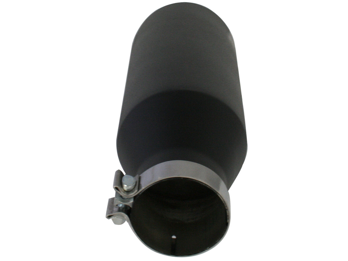Mach Force-Xp 409 Stainless Steel Clamp-on Exhaust Tip Black 4 Inch Inlet x 7 Inch Outlet x 18 Inch L aFe Power aFe Power
