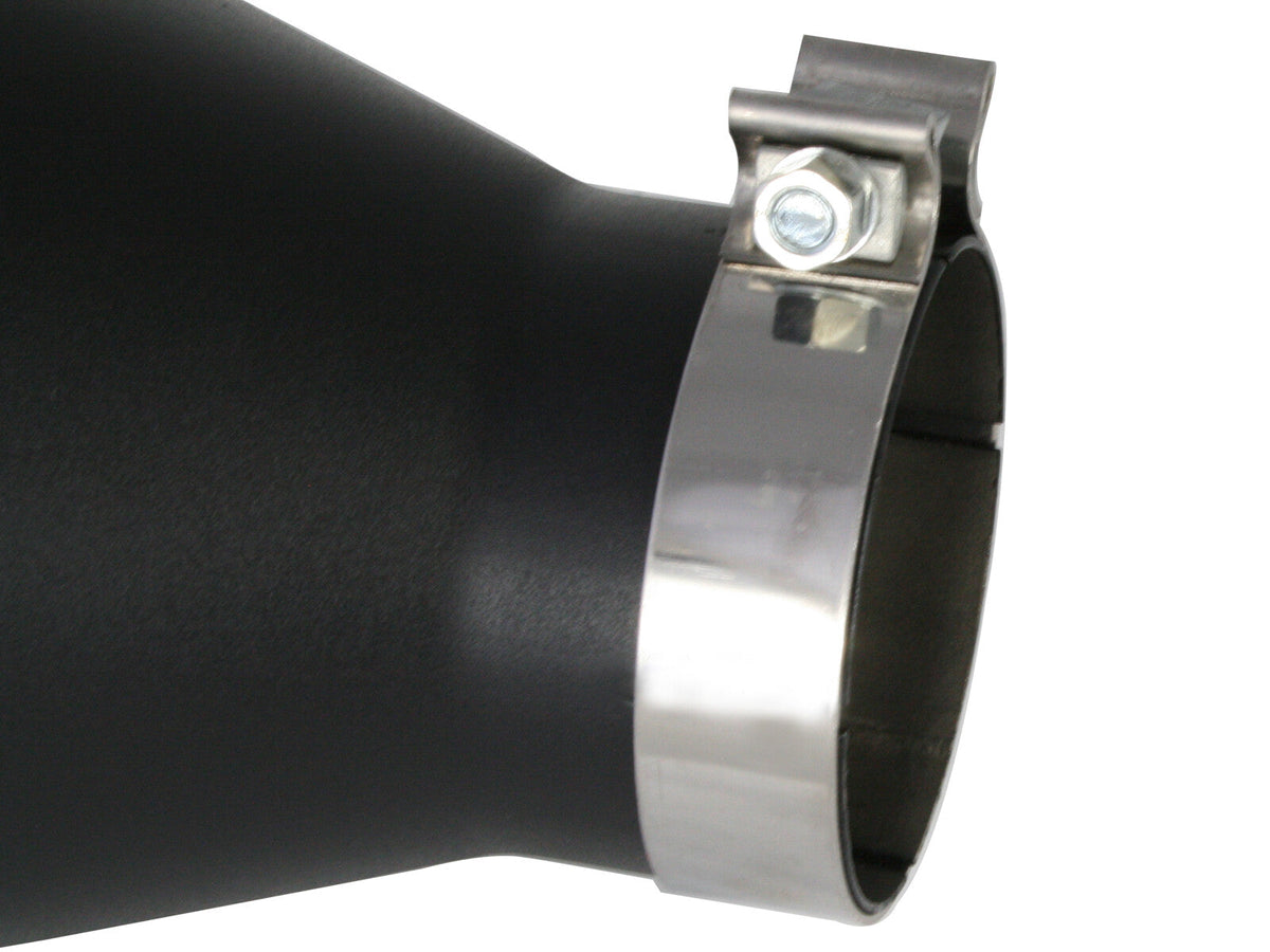 Mach Force-Xp 409 Stainless Steel Clamp-on Exhaust Tip Black 4 Inch Inlet x 7 Inch Outlet x 18 Inch L aFe Power aFe Power