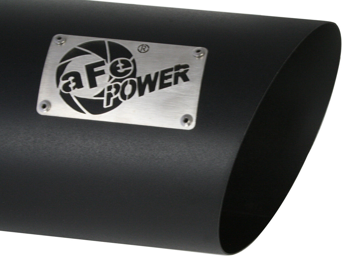 Mach Force-Xp 409 Stainless Steel Clamp-on Exhaust Tip Black 4 Inch Inlet x 7 Inch Outlet x 18 Inch L aFe Power aFe Power