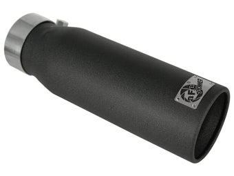 compare product Mach Force-Xp 409 Stainless Steel Clamp-on Exhaust Tip Black 3 Inch Inlet x 4 Inch Outlet x 12 Inch L aFe Power