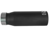 Mach Force-Xp 409 Stainless Steel Clamp-on Exhaust Tip Black 3 Inch Inlet x 4 Inch Outlet x 12 Inch L aFe Power aFe Power