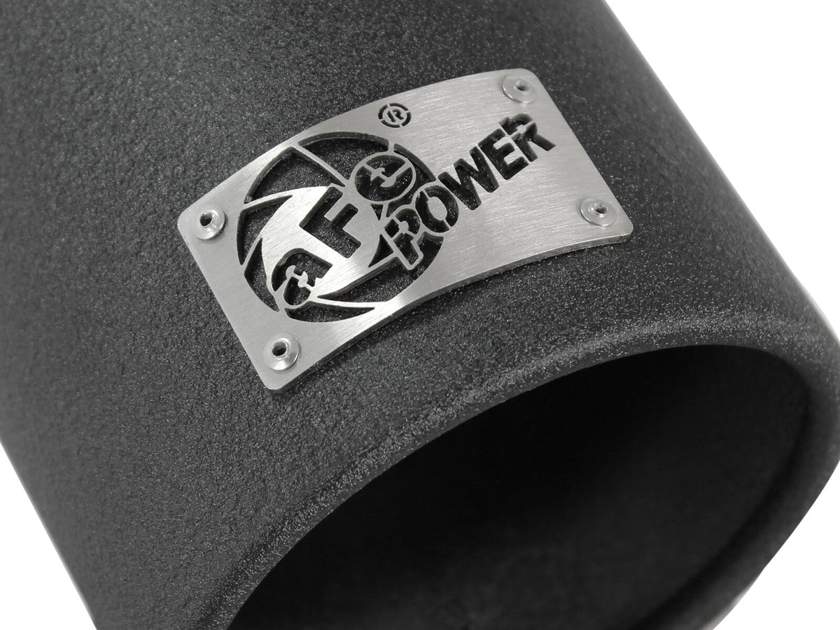 Mach Force-Xp 409 Stainless Steel Clamp-on Exhaust Tip Black 3 Inch Inlet x 4 Inch Outlet x 12 Inch L aFe Power aFe Power
