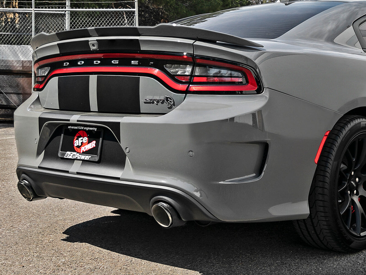 Mach Force-Xp 4-1/2 Inch Carbon Fiber OE Replacement Exhaust Tips Dodge Charger/Hellcat 15-22 V8-6.2L/6.4L Natural Finish aFe Power aFe Power