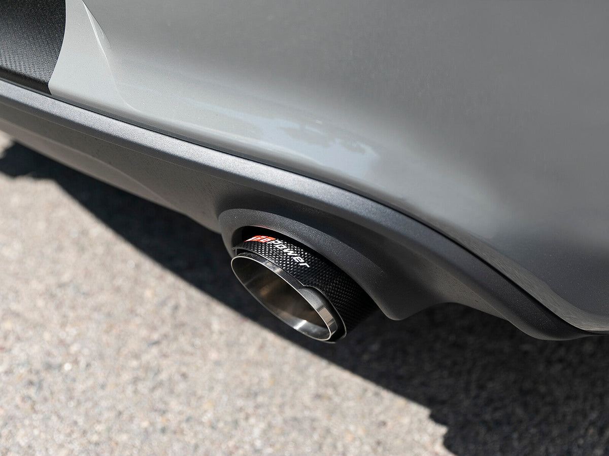 Mach Force-Xp 4-1/2 Inch Carbon Fiber OE Replacement Exhaust Tips Dodge Charger/Hellcat 15-22 V8-6.2L/6.4L Natural Finish aFe Power aFe Power