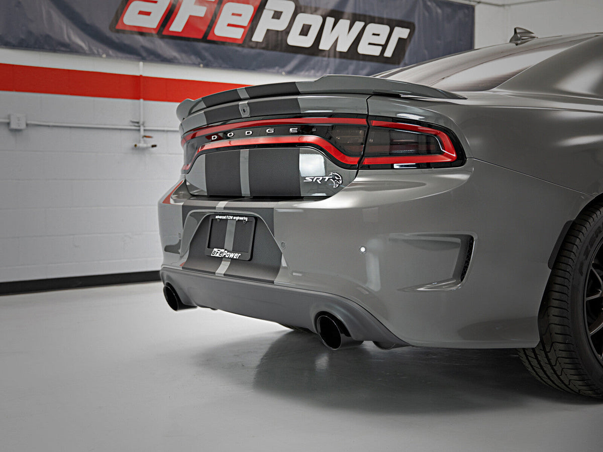 Mach Force-Xp 4-1/2 Inch Carbon Fiber OE Replacement Exhaust Tips Dodge Charger/Hellcat 15-22 V8-6.2L/6.4L Polished Finish aFe Power aFe Power