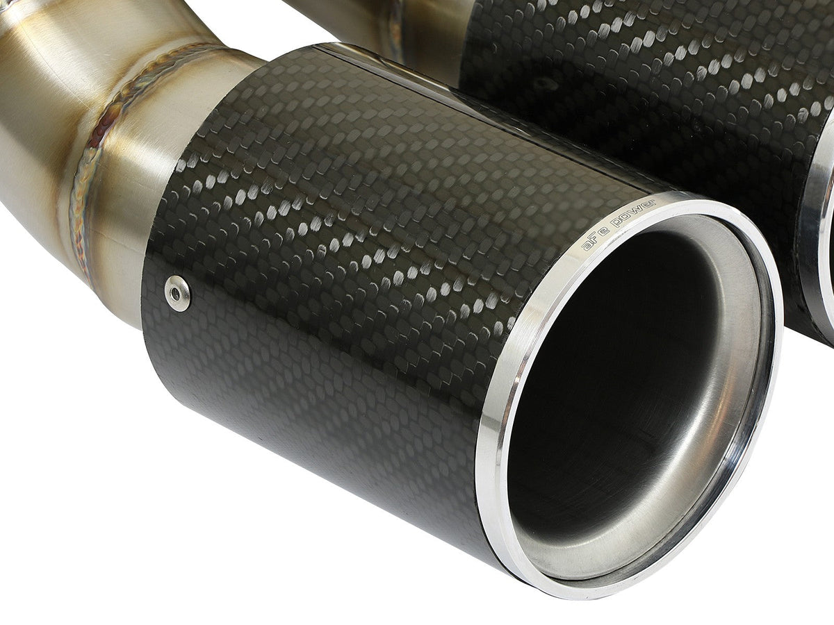 Mach Force-Xp 3-1/2 Inch Carbon Fiber OE Replacement Exhaust Tips Porsche Cayman S/Boxster S (981) 13-16 H6-3.4L aFe Power aFe Power