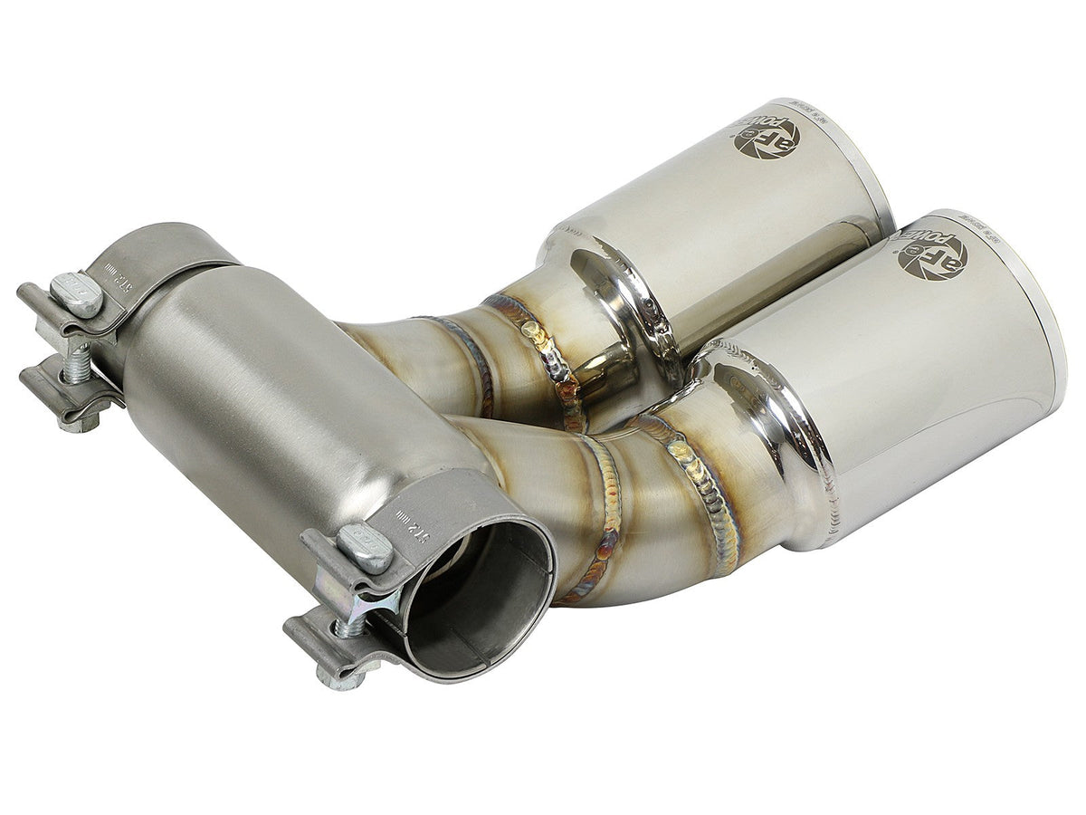 Mach Force-Xp 3-1/2 Inch Polished OE Replacement Exhaust Tips Porsche Cayman S/Boxster S (981) 13-16 H6-3.4L aFe Power aFe Power