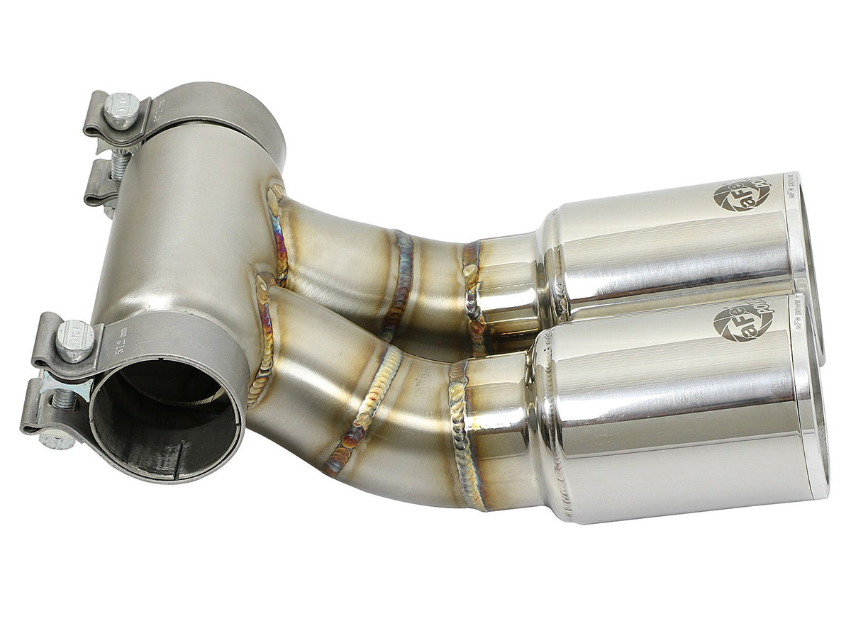 Mach Force-Xp 3-1/2 Inch Polished OE Replacement Exhaust Tips Porsche Cayman S/Boxster S (981) 13-16 H6-3.4L aFe Power aFe Power