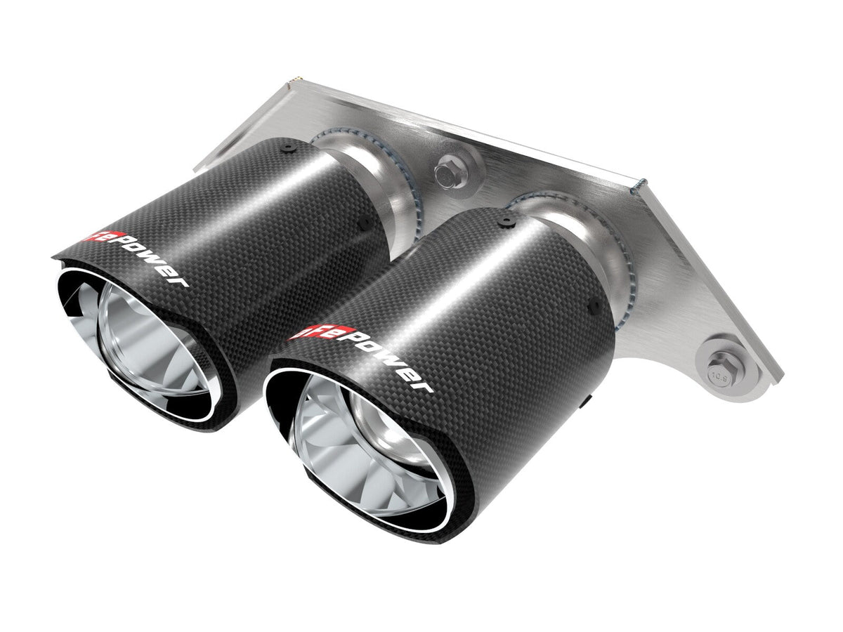 Mach Force-Xp 4 Inch Carbon Fiber OE Replacement Exhaust Tips Porsche 911 GT3 14-19 H6-3.8L/4.0L aFe Power aFe Power
