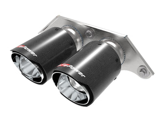 compare product Mach Force-Xp 4 Inch Carbon Fiber OE Replacement Exhaust Tips Porsche 911 GT3 14-19 H6-3.8L/4.0L aFe Power