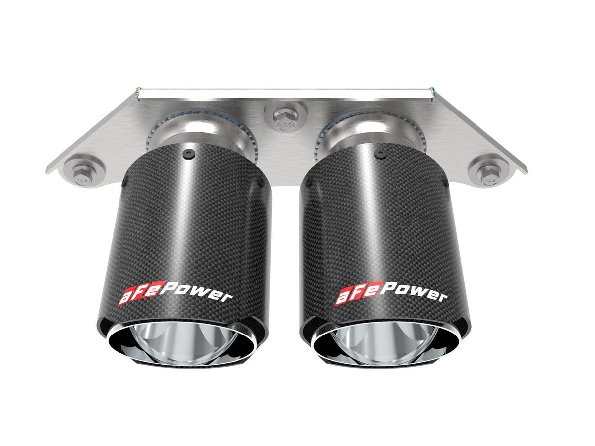 Mach Force-Xp 4 Inch Carbon Fiber OE Replacement Exhaust Tips Porsche 911 GT3 14-19 H6-3.8L/4.0L aFe Power aFe Power