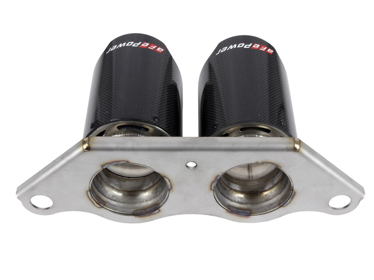 Mach Force-Xp 4 Inch Carbon Fiber OE Replacement Exhaust Tips Porsche 911 GT3 14-19 H6-3.8L/4.0L aFe Power aFe Power