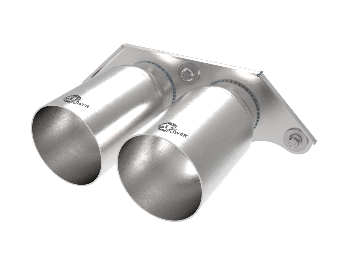 Mach Force-Xp 4 Inch Brushed Finish OE Replacement Exhaust Tips Porsche 911 GT3 14-19 H6-3.8L/4.0L aFe Power aFe Power